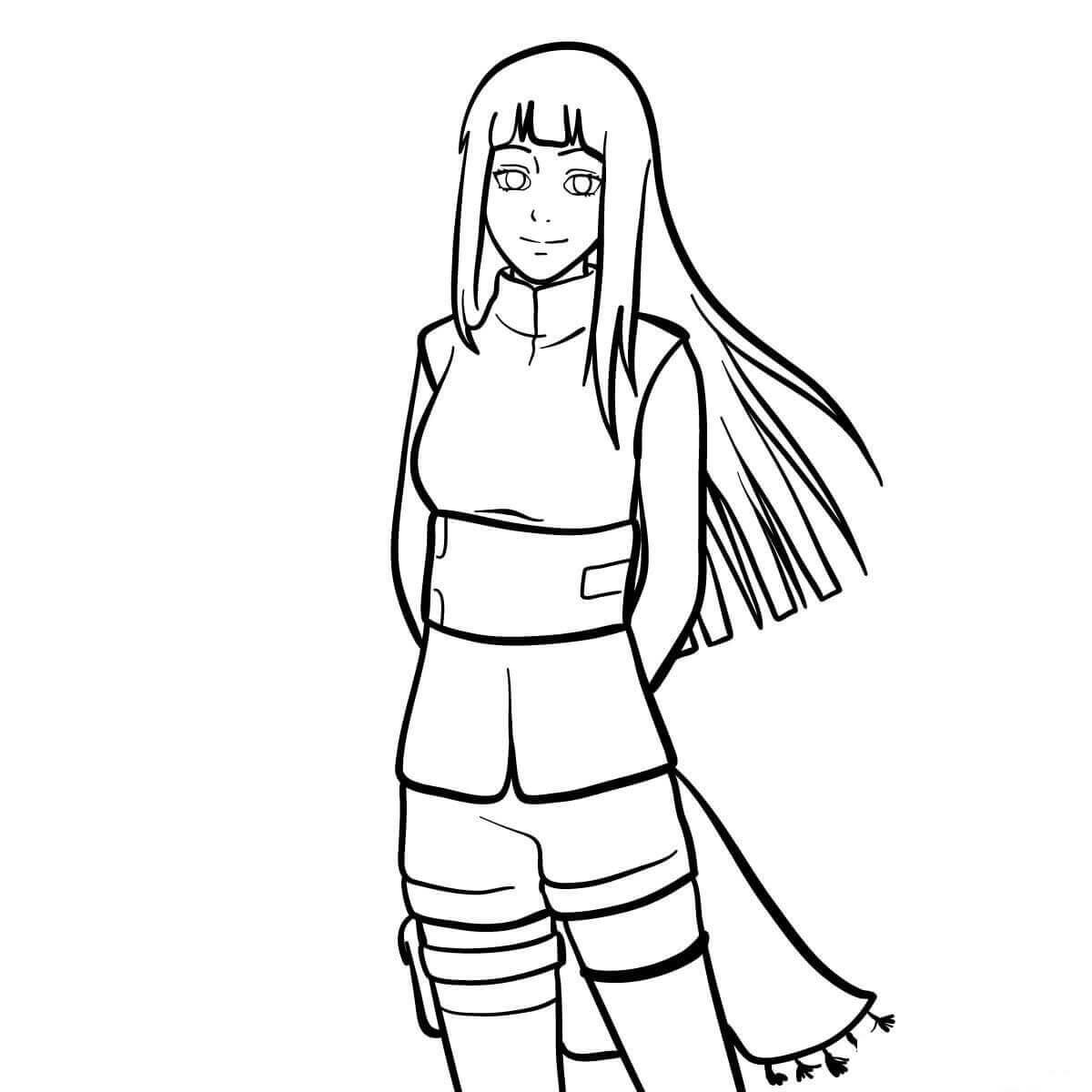 Dibujo de Hinata para Colorear