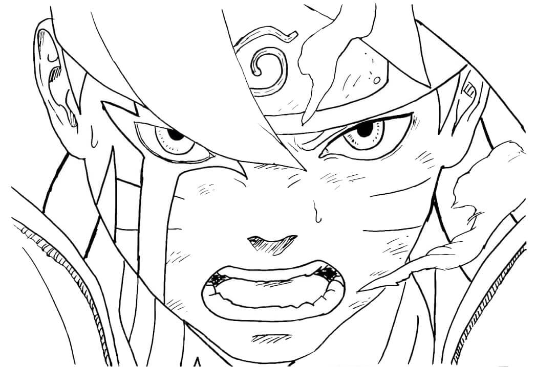 Dibujo de Boruto Est Agotado para Colorear