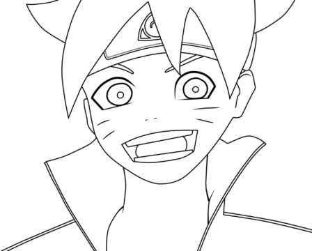 Dibujo de Cara de Boruto para Colorear