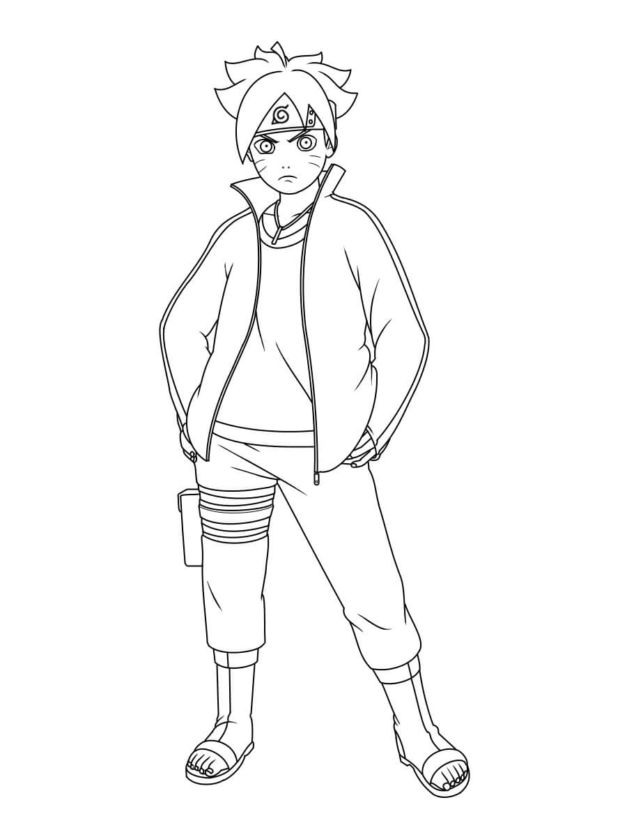 Dibujo de Genial Boruto para Colorear