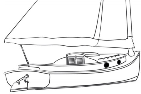 Dibujo de Un Barco de Gatos para Colorear