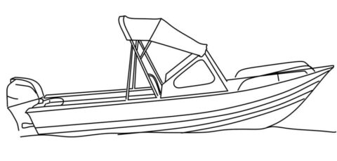 Dibujo de Un Barco de Pesca para Colorear