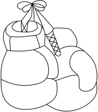 Dibujo de Guantes de Boxeo 2 para Colorear