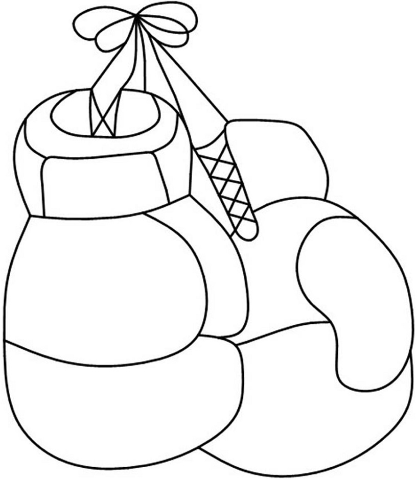 Dibujo de Guantes de Boxeo 2 para Colorear
