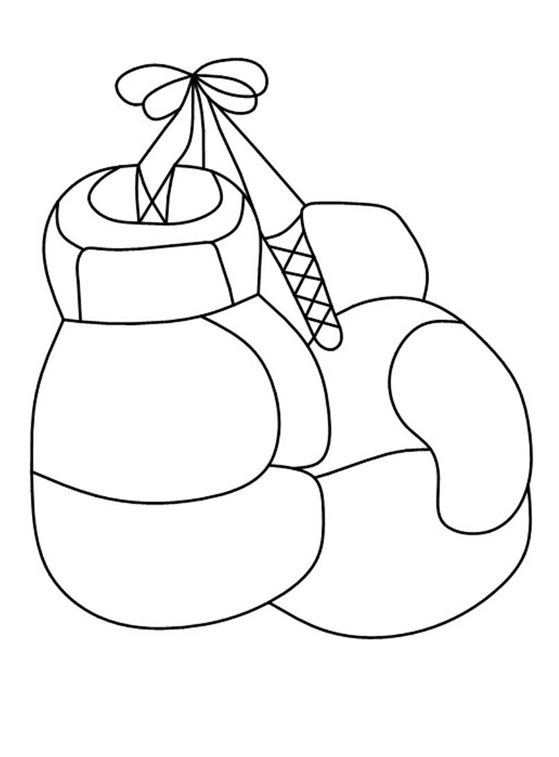Dibujo de Guantes de Boxeo para Colorear