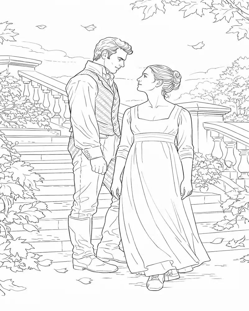 Dibujo de Anthony Kate Garden Romance páginas para Colorear