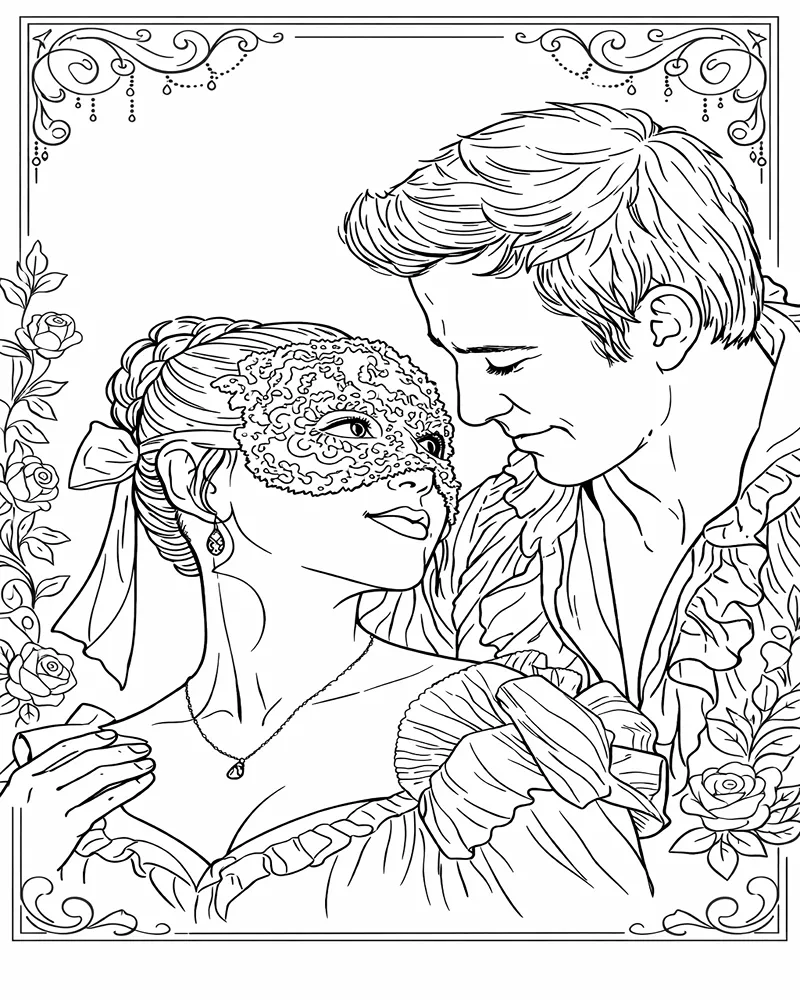 Dibujo de Benedict Sophie Masquerade páginas para Colorear