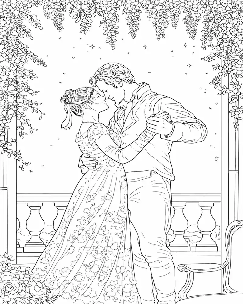 Dibujo de Bridgerton Poster página para Colorear