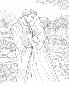 Dibujo de Daphne Simon Romance páginas para Colorear