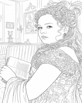Dibujo de Penelope Bridgerton página para Colorear