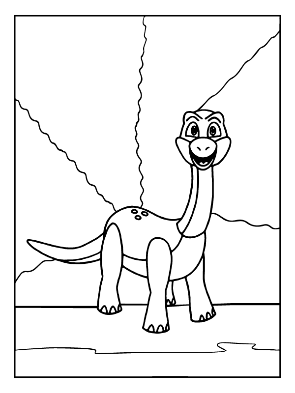 Dibujo de Adventures Of Bron The Dinosaur Printable Poppy Playtime Fun para Colorear