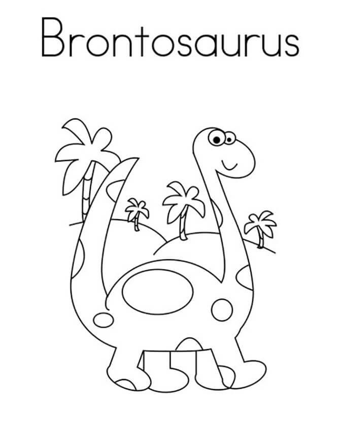 Dibujo de Beb Brontosaurio para Colorear