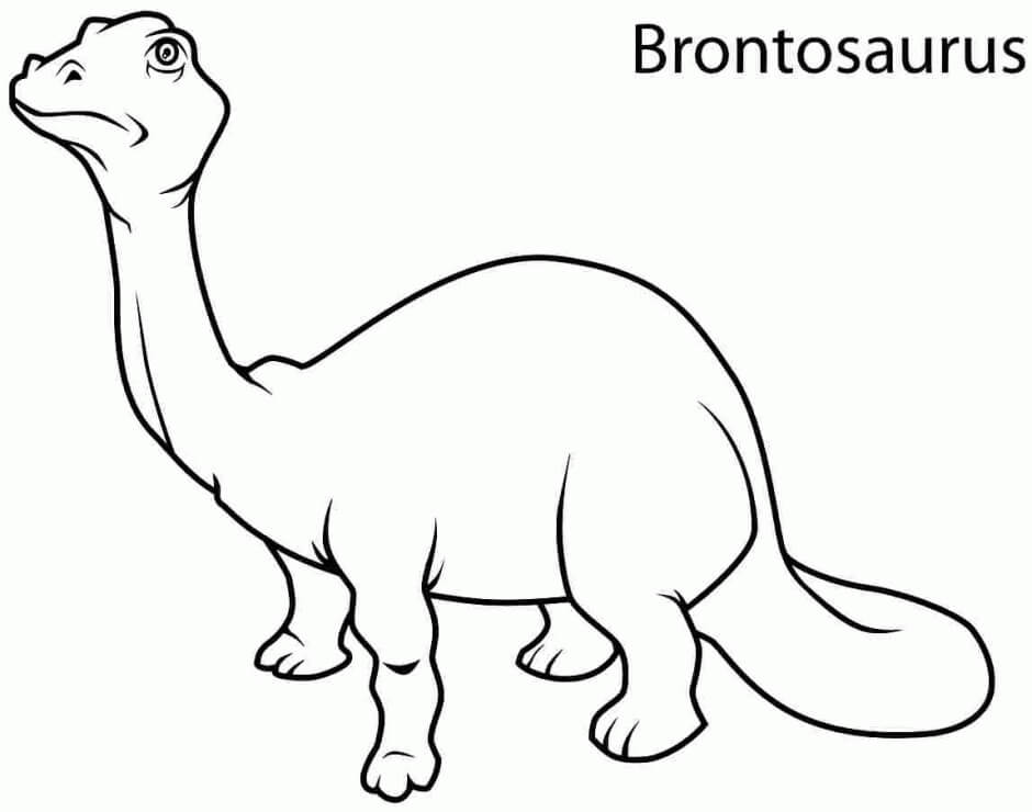 Dibujo de Brontosaurio Bsico para Colorear