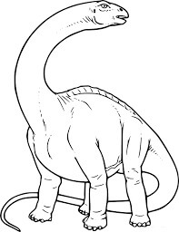 Dibujo de Brontosaurio Simple para Colorear