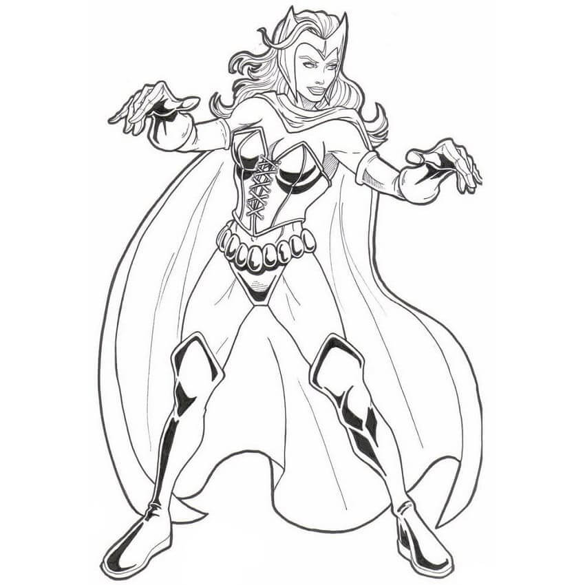 Dibujo de Bruja Escarlata de Wandavision para Colorear