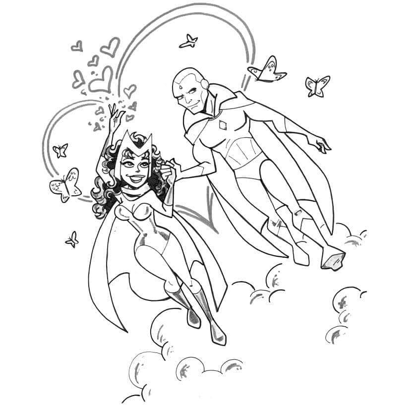 Dibujo de Me Encanta Wandavision 1 para Colorear