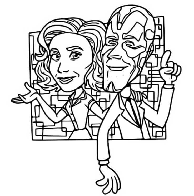 Dibujo de Sitcom de Wandavision para Colorear