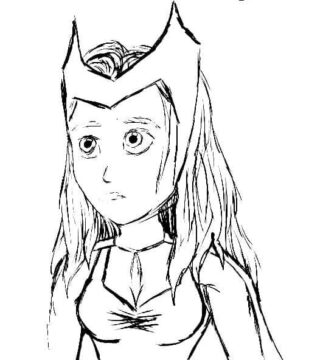 Dibujo de Wanda Triste para Colorear