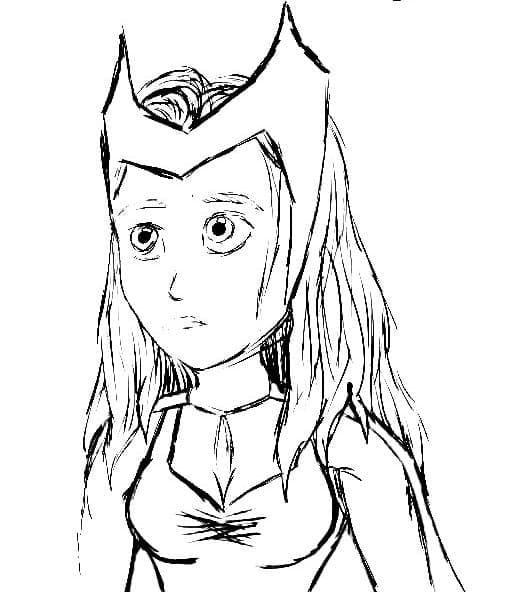 Dibujo de Wanda Triste para Colorear