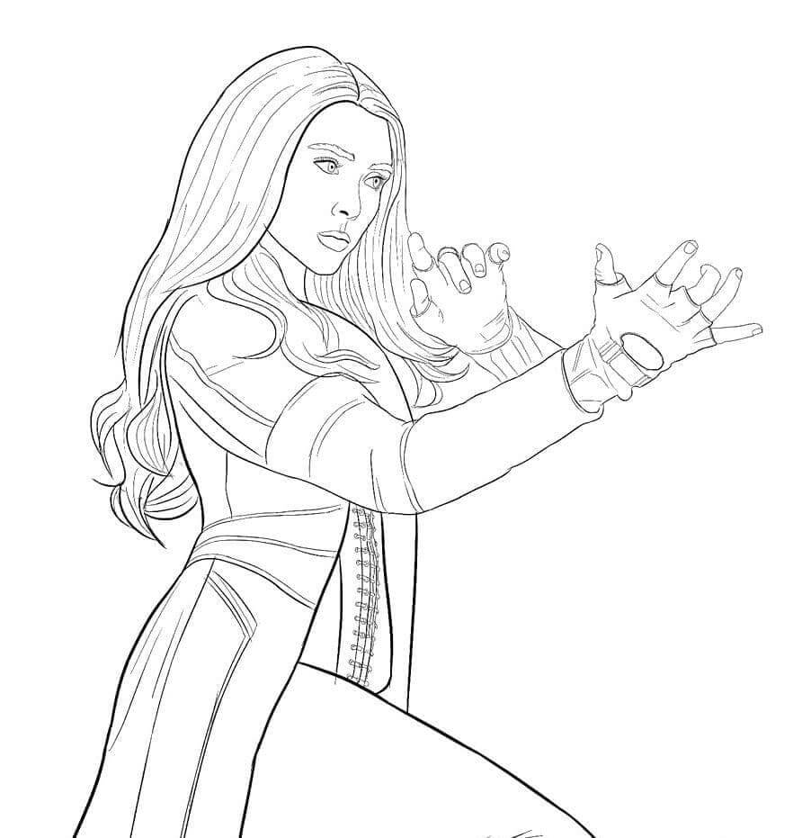 Dibujo de Wanda de Wandavision 2 para Colorear