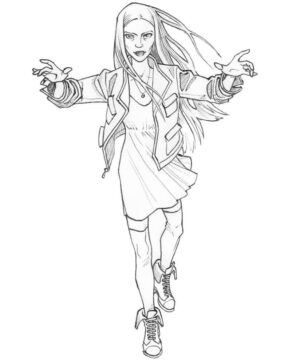 Dibujo de Wanda de Wandavision 4 para Colorear