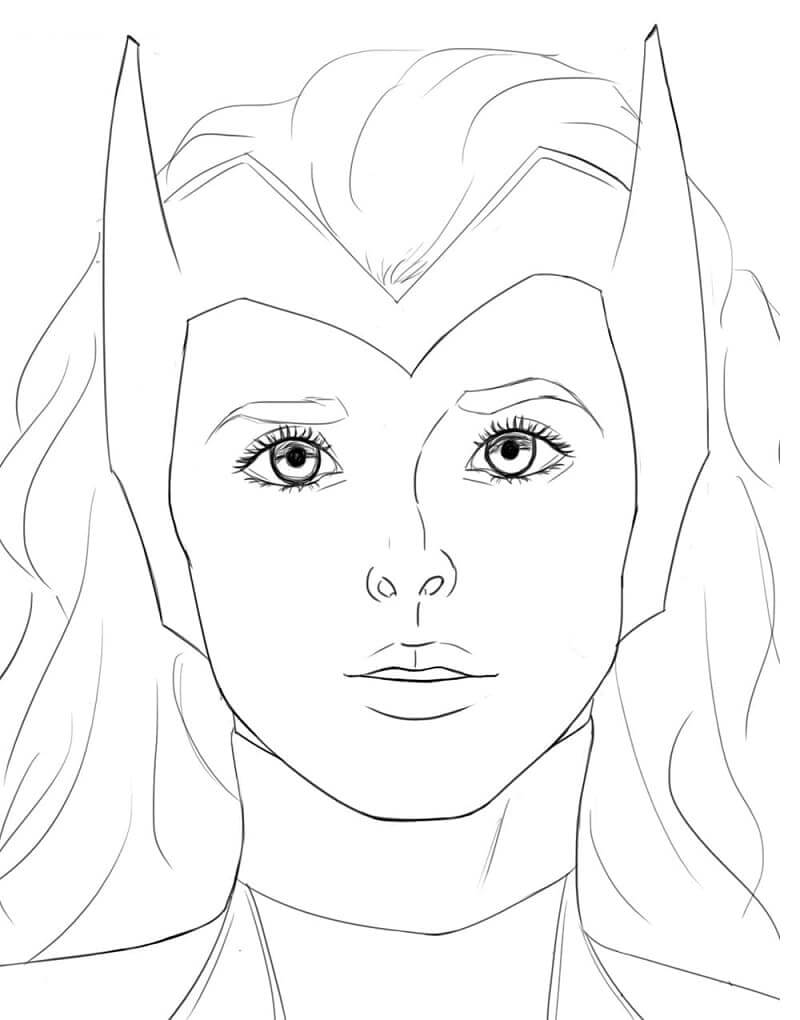Dibujo de Wanda de Wandavision para Colorear