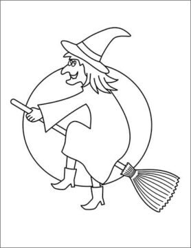 Dibujo de Bruja para Colorear