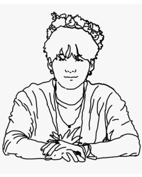 Dibujo de Bts Suga para Colorear