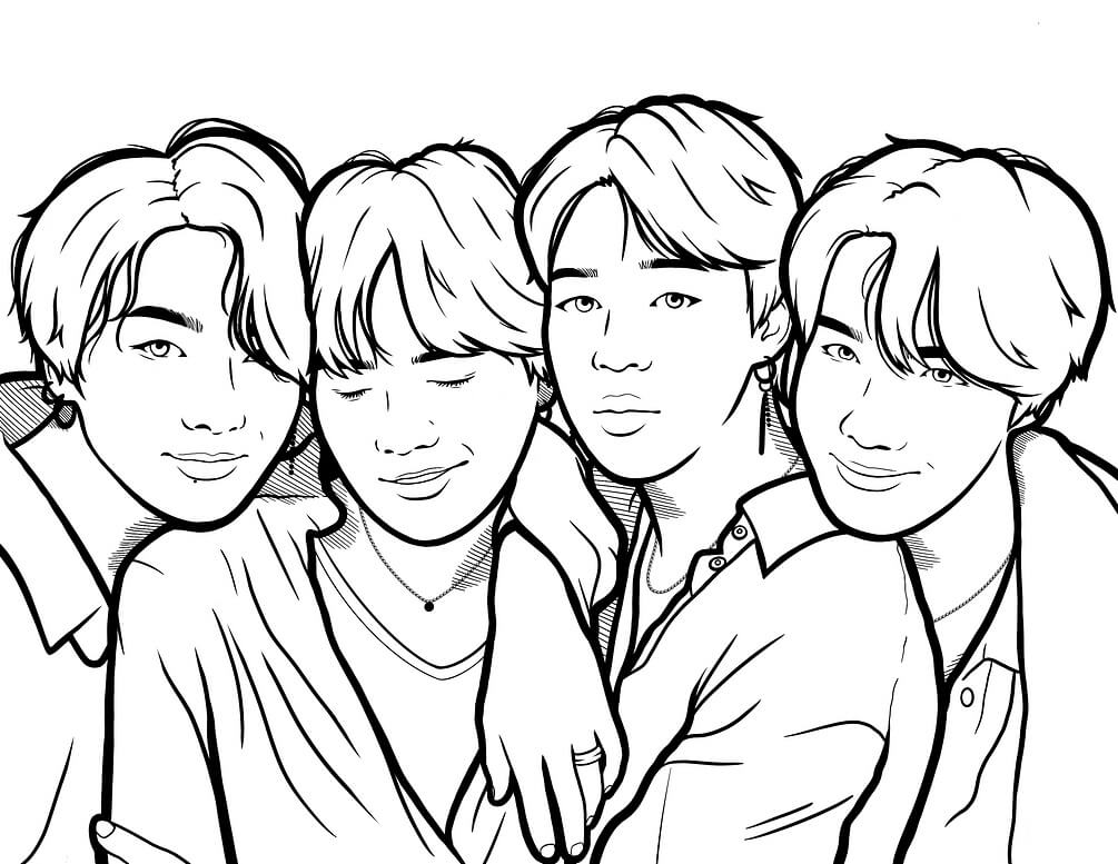 Dibujo de Citas Bts para Colorear