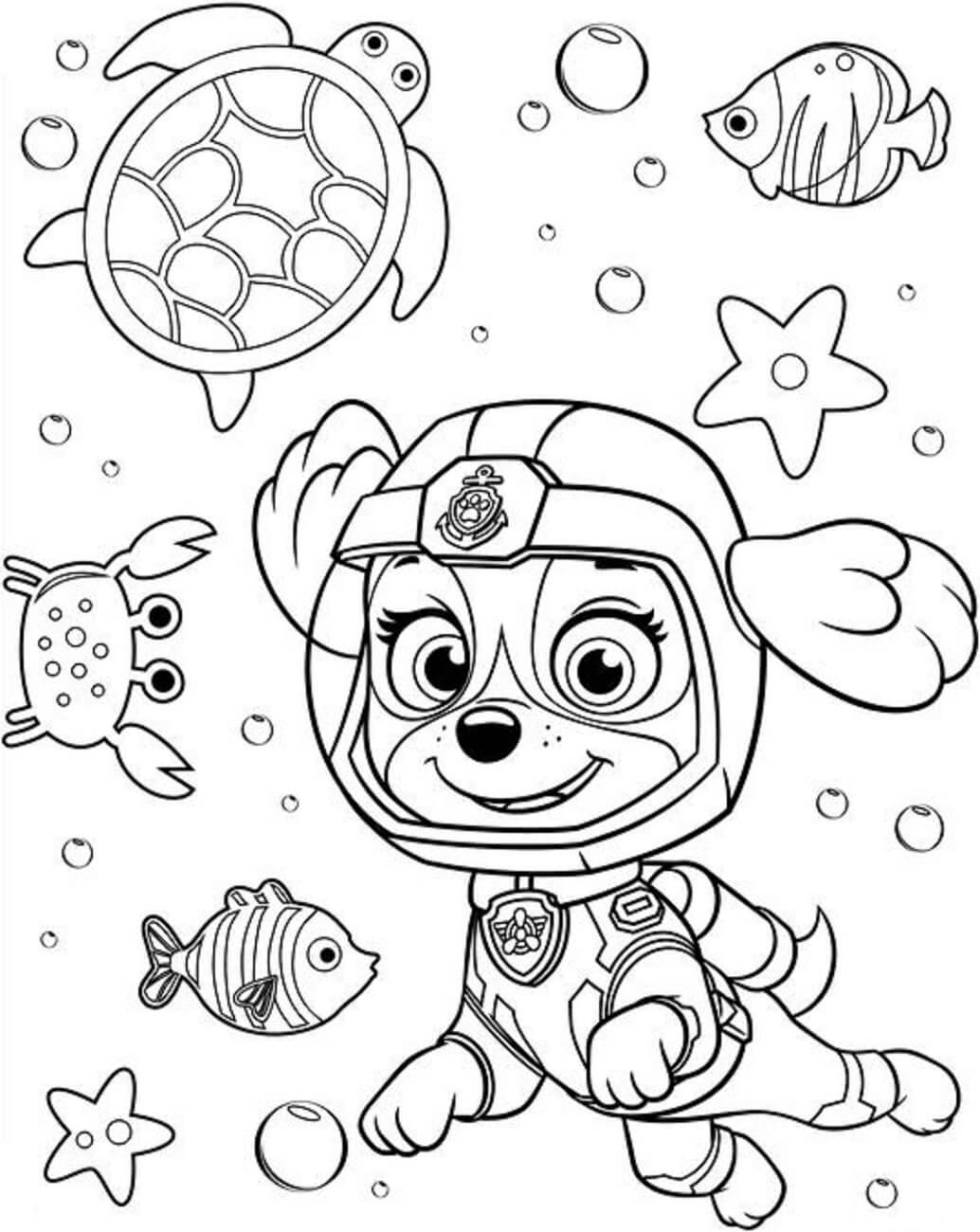 Dibujo de Everest Est Buceando para Colorear