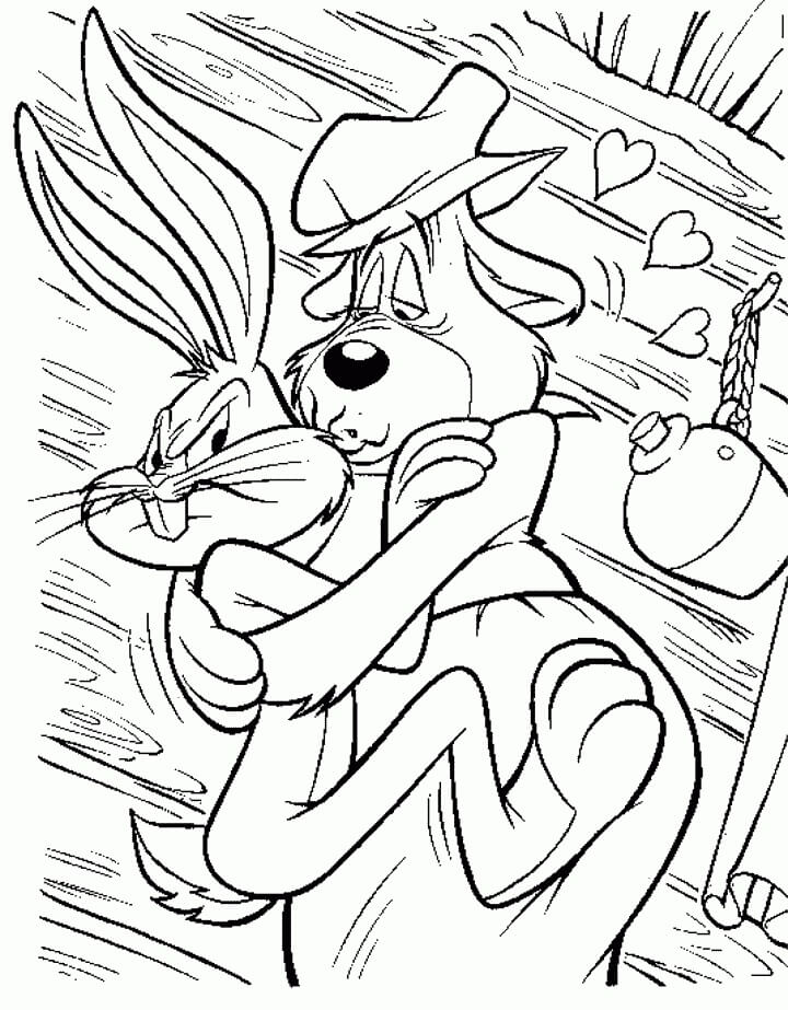 Dibujo de Bonito Bugs Bunny para Colorear