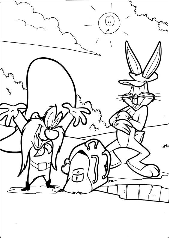Dibujo de Bueno Bugs Bunny para Colorear