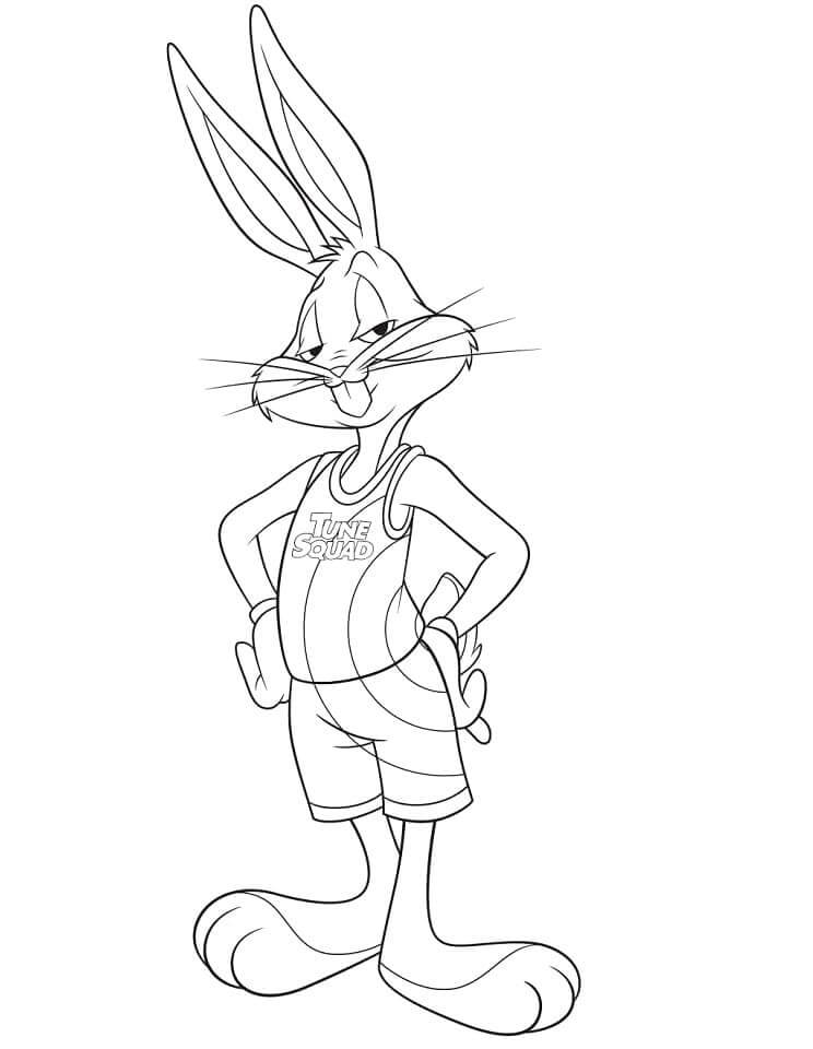 Dibujo de Bugs Bunny Sencillo para Colorear