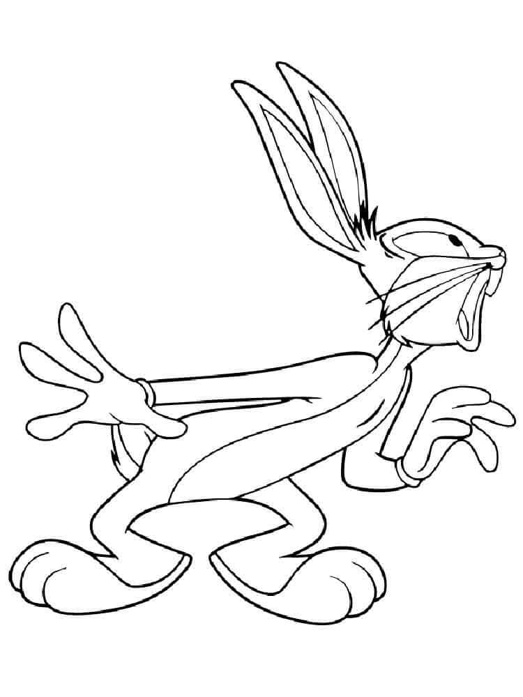 Dibujo de Bugs Bunny Sorpresa para Colorear