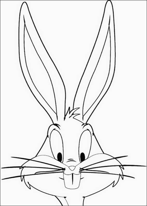 Dibujo de Cabeza de Bugs Bunny para Colorear