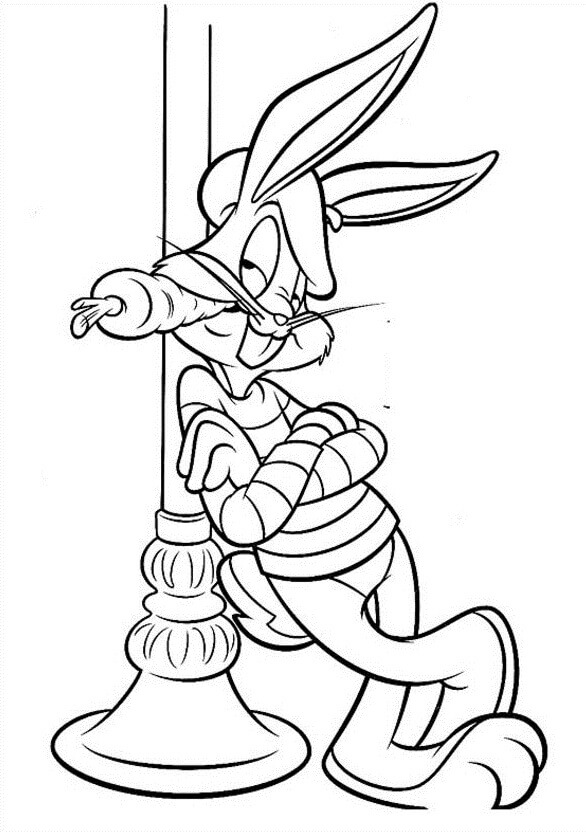 Dibujo de Conejito de Insectos Increble para Colorear