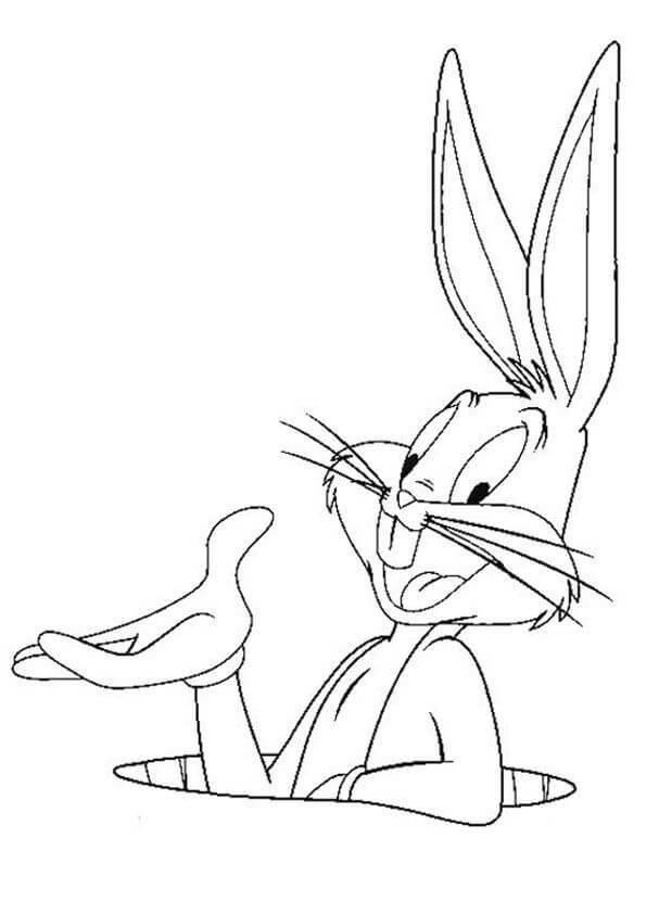 Dibujo de Conejito de los Grandes Insectos para Colorear