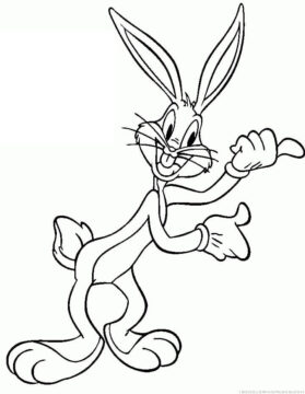 Dibujo de Impresionante Bugs Bunny para Colorear