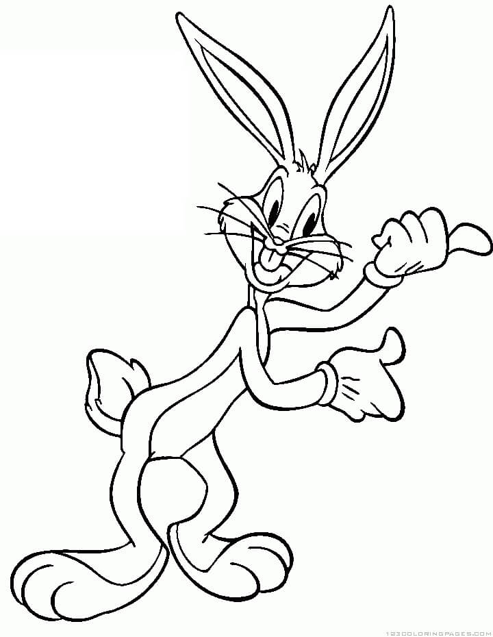 Dibujo de Impresionante Bugs Bunny para Colorear
