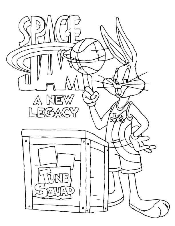 Dibujo de Tune Escuadrn Bugs Bunny para Colorear