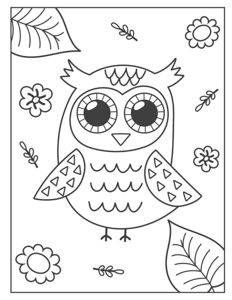 Dibujo de Búho Es para Adultos para Colorear