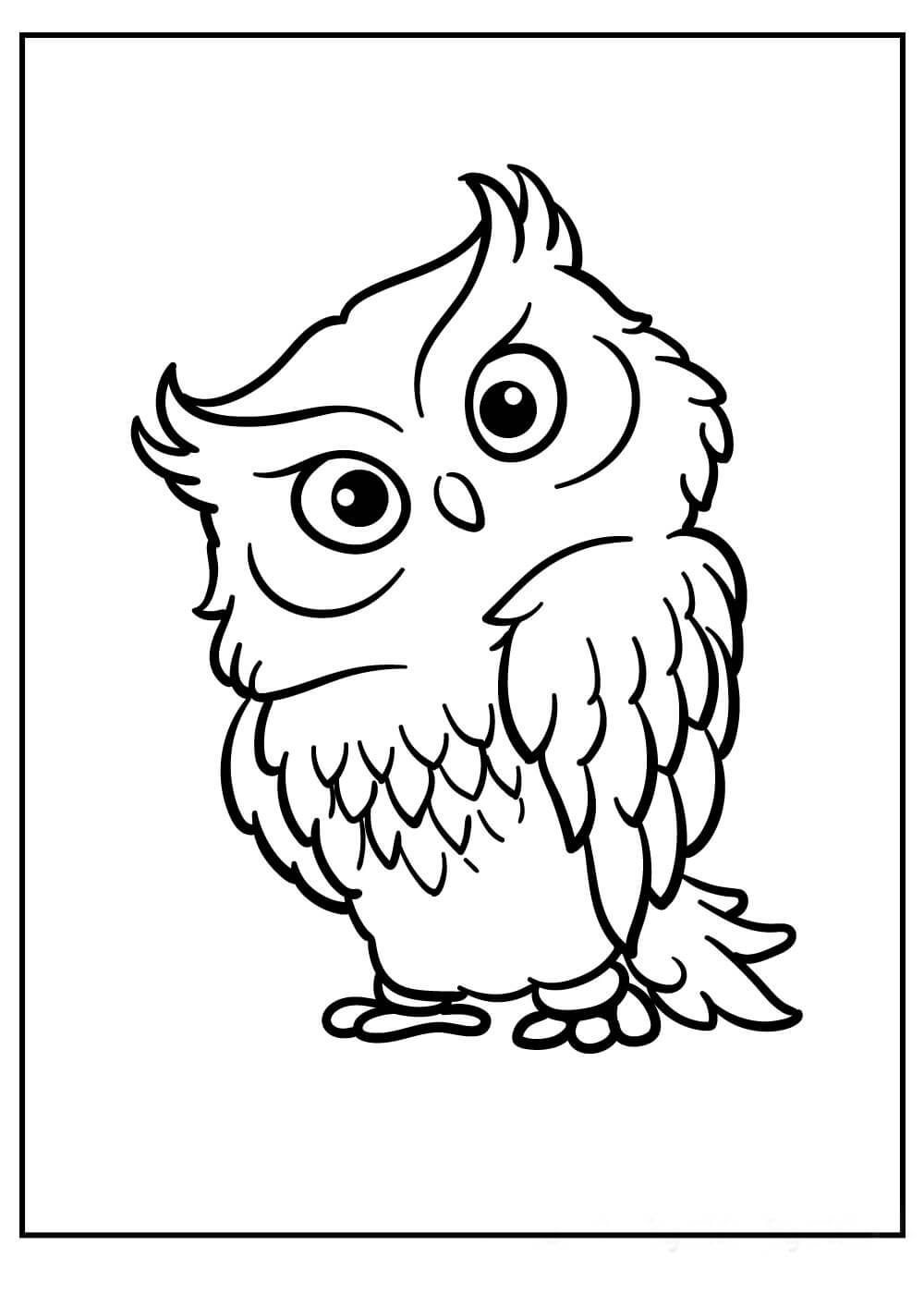 Dibujo de Búho Impresionante para Colorear