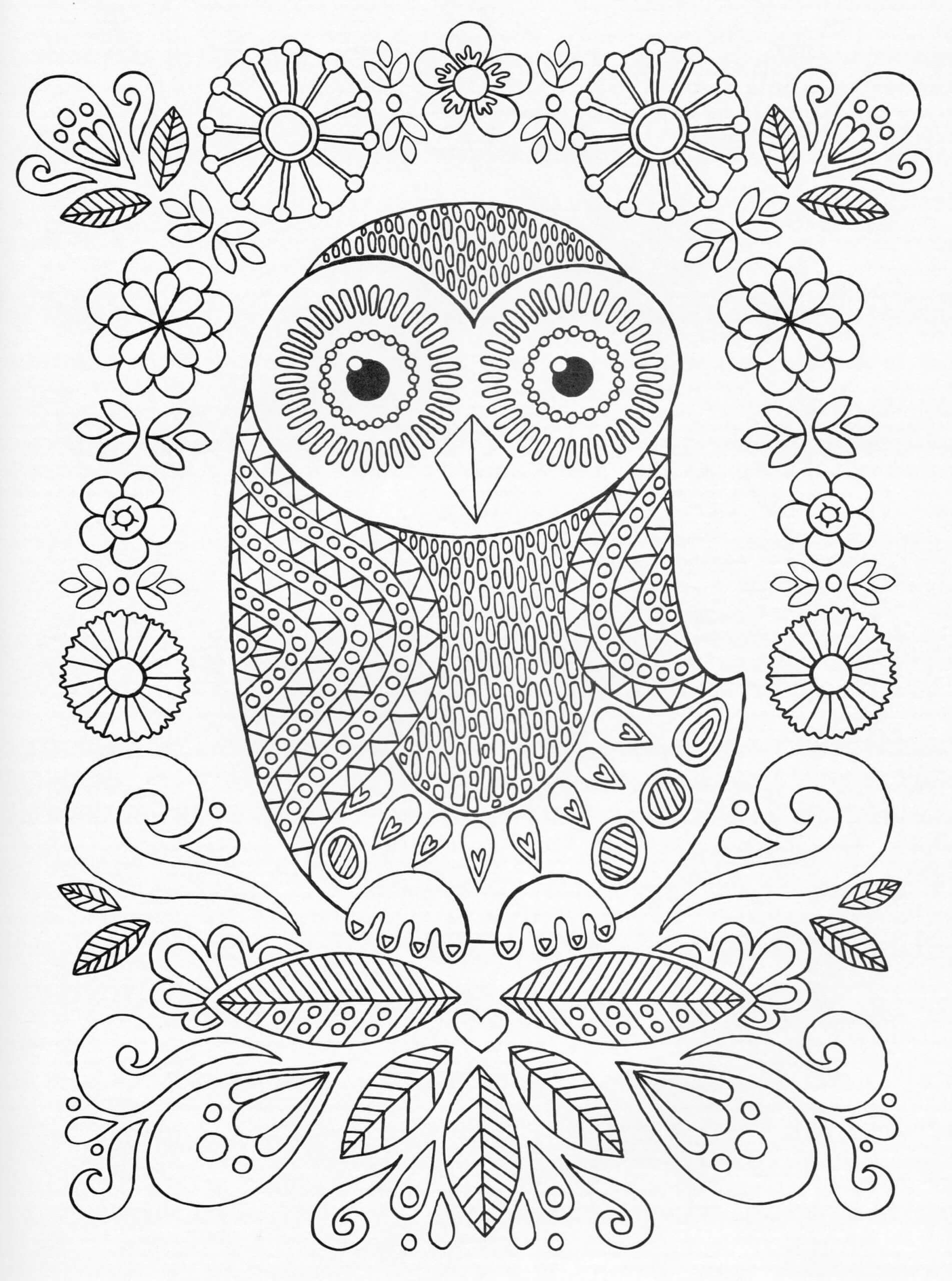 Dibujo de Búho Mandala para Colorear