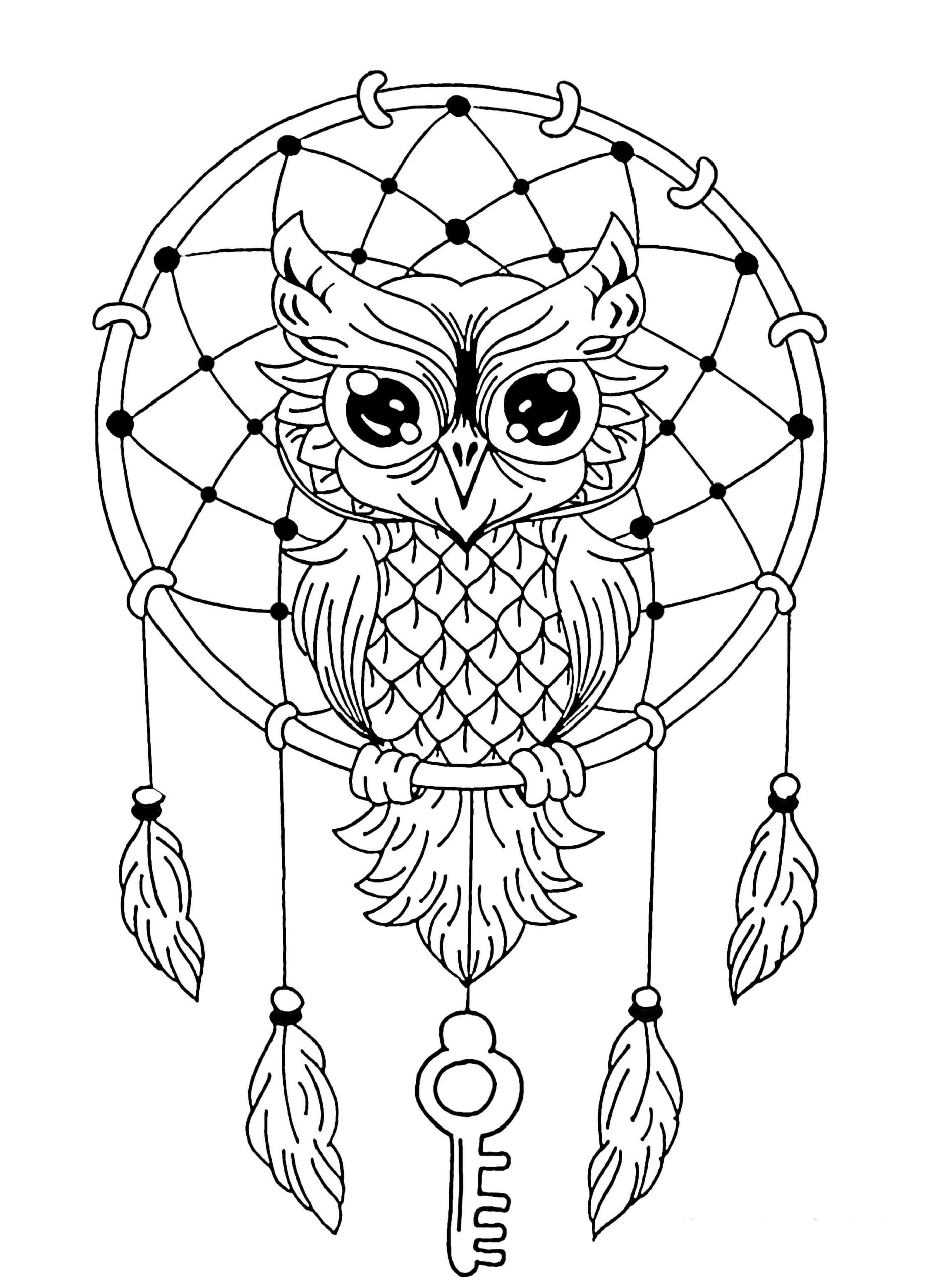 Dibujo de Gran búho para Colorear