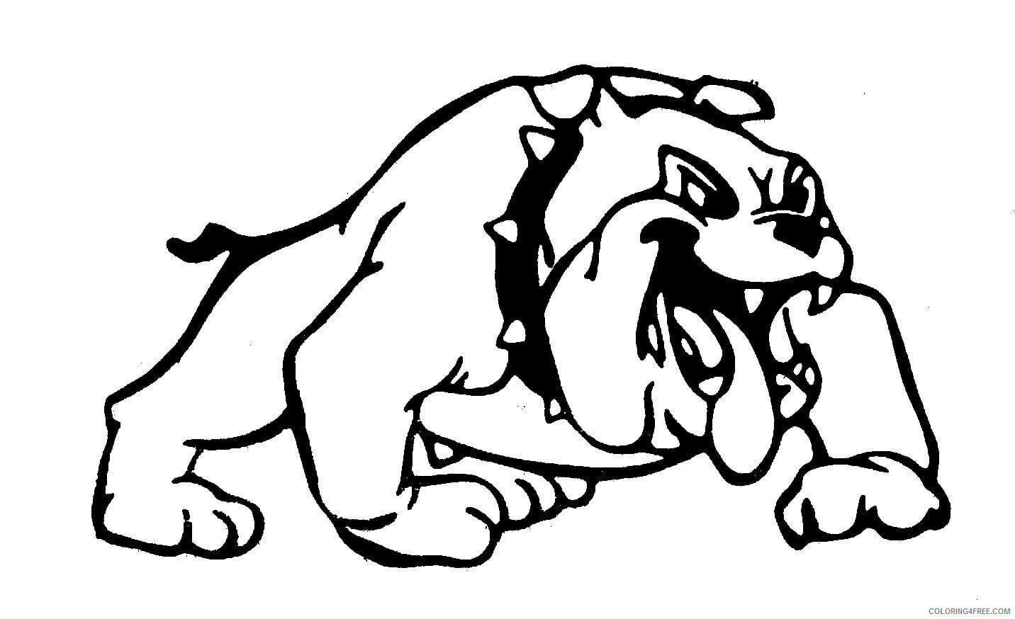 Dibujo de Bulldog Divertido para Colorear