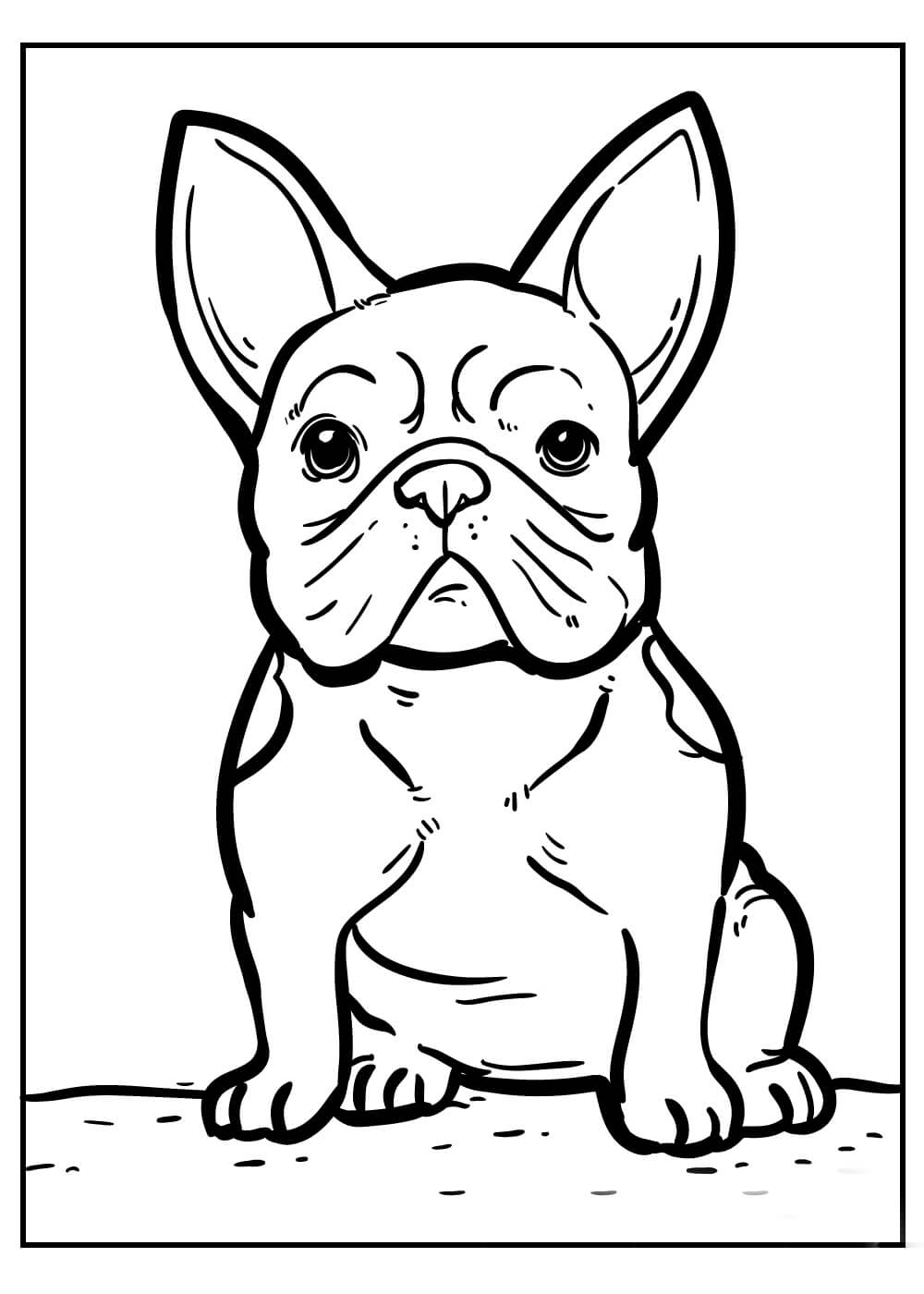 Dibujo de Bulldog Impresionante para Colorear