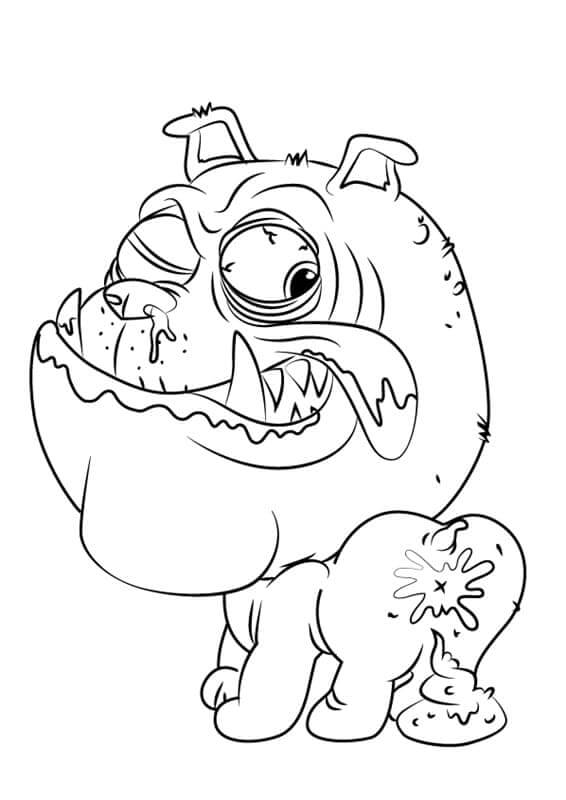 Dibujo de Bulldog Lloriqueando para Colorear