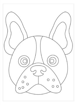 Dibujo de Cabeza de Bulldog Francs para Colorear
