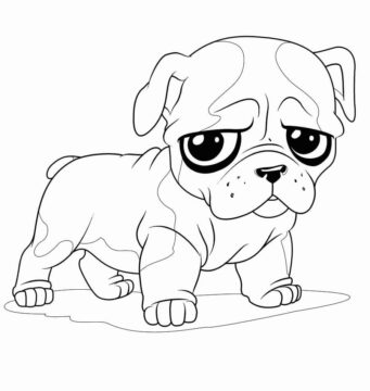 Dibujo de Animados de Bulldog para Colorear