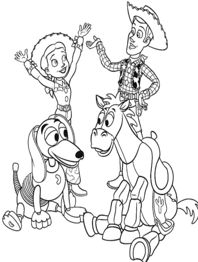 Dibujo de Bullseye de Toy Story para Colorear